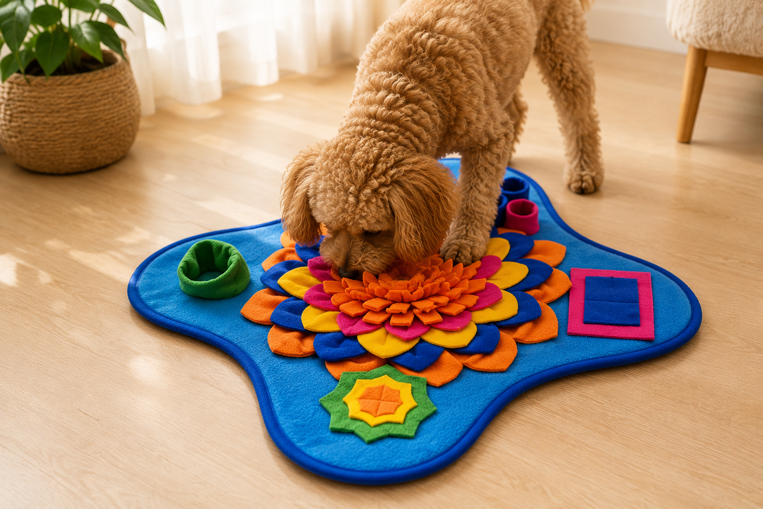 SnuffelPro snuffelmat blauw - mentale stimulatie voor honden